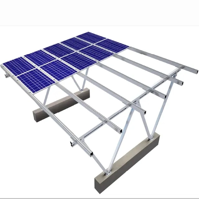 Soporte de balasto de estructura triangular de montaje solar fácil y rápido Sistema de bastidor de techo plano de aluminio
