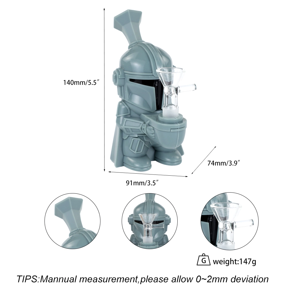 Silicone Smoking Mandalore Water Pipe Hot Sell Glass Animated Star War