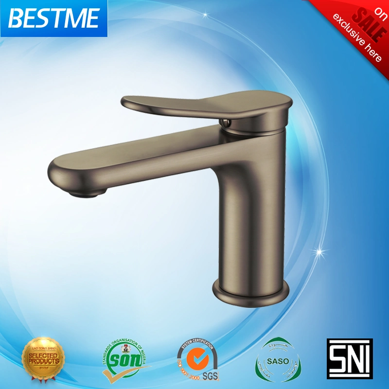 5 Year Gurrantee Sanitary Ware Bathroom Mixer Deck Mounted New Color Gun Gray Basin Faucet (BM-B15039S)