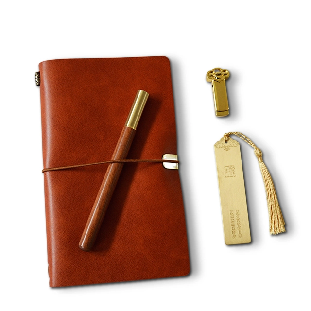 Stationery Gift Set with Soft PU Cover Planner and Pen and Metal Bookmark