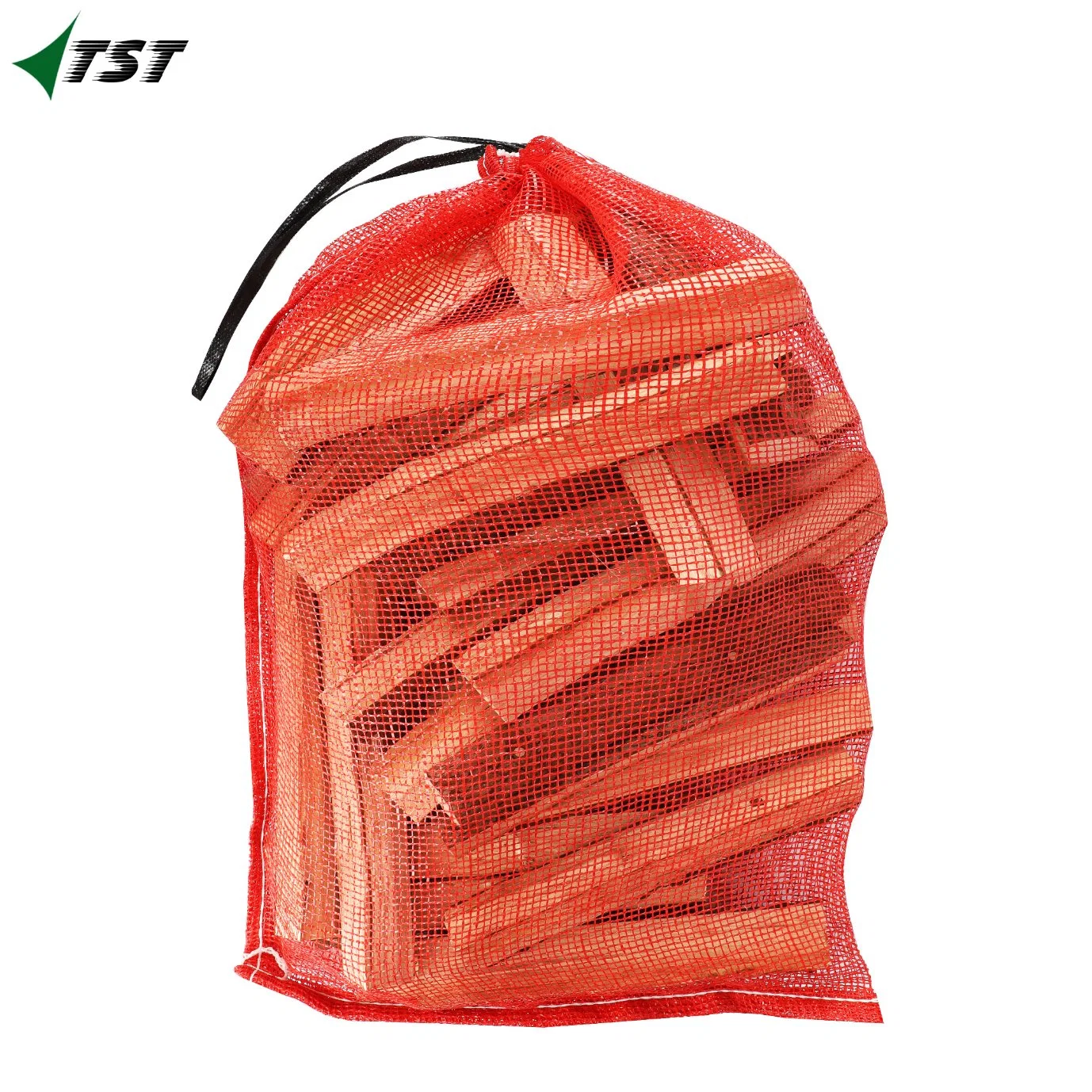 Saco de malha para lenha 40L 60L 80L 1000L PP Leno para criança que se acende Sacos de malha Wood Log Net Sacks