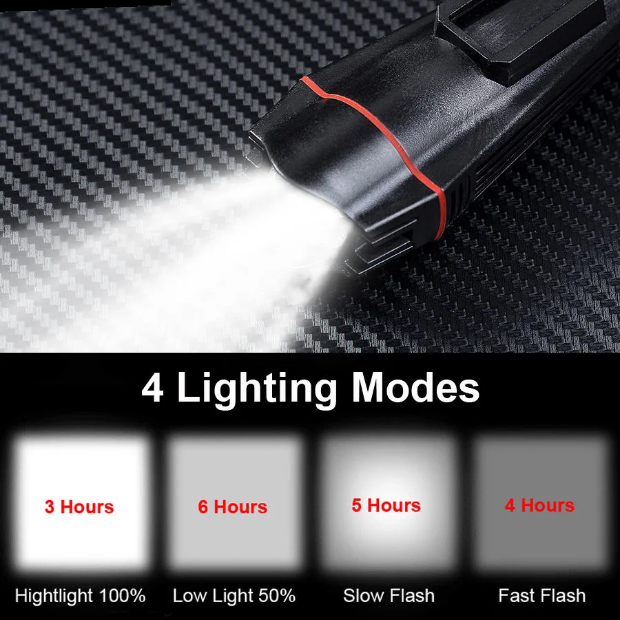 USB Rechargeable LED Flashlight Waterproof Super Bright Bike Headlight