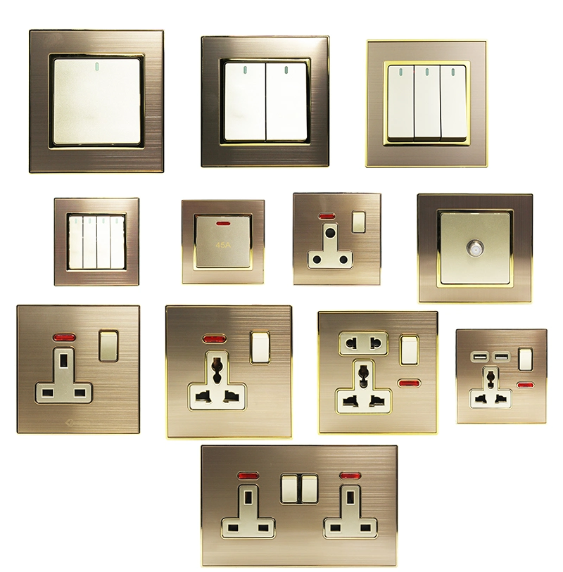 British High quality/High cost performance Electric S Series Acrylic 2 Gang 2 Way Switch