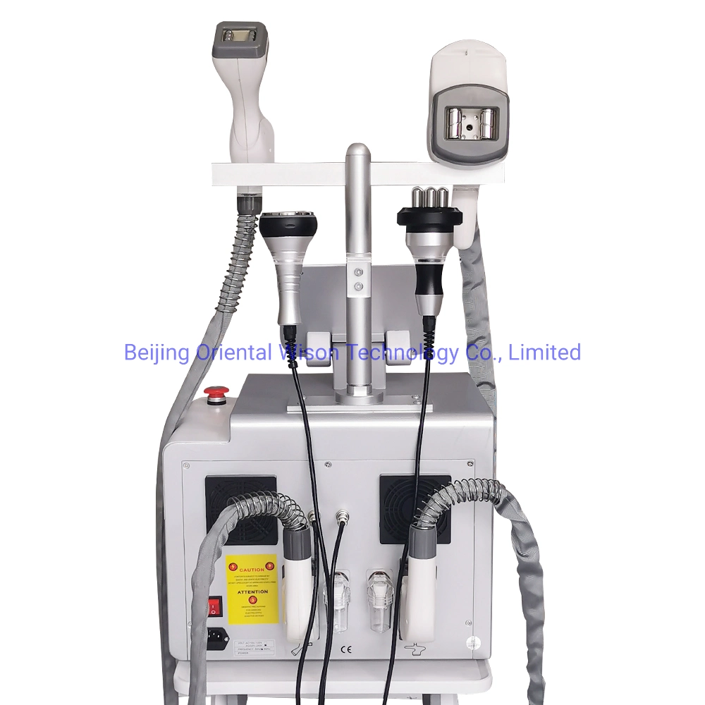 Corps portable façonner double menton réducteur d'échographie de serrage de la peau de la cavitation RF Machine minceur vide