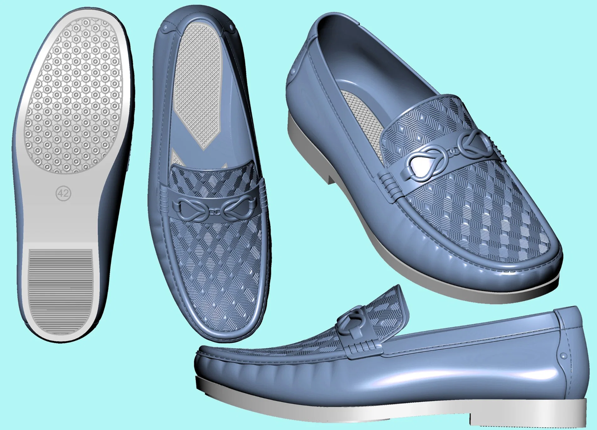 Zapato de cristal de color de PVC doble molde