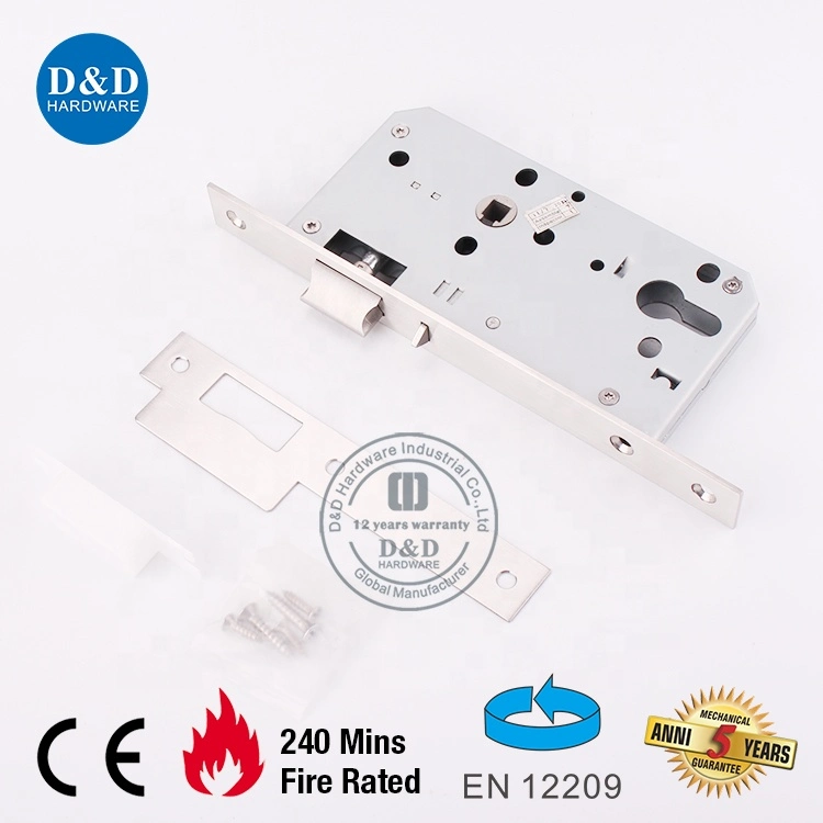 CE Fire Rated Stainless Steel Security Door Panic Device Mortise Night Latch Lock for Passage Door