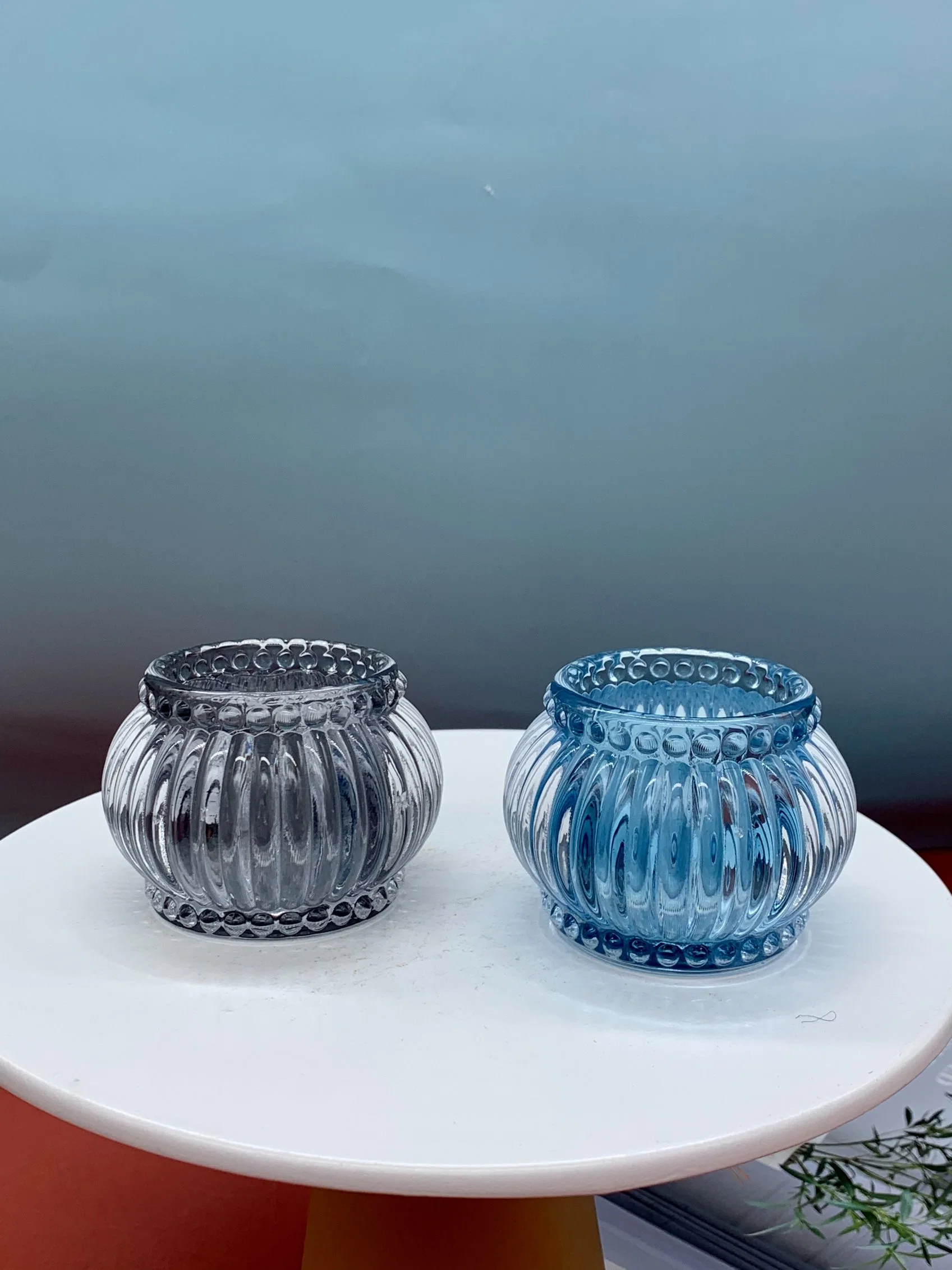 European Direct Sales Kürbis Glas Kerzenhalter, Gepresstes Glas Kürbis Form Glas Handwerk Kerze Tasse Fleisch Vertöpfte Ornamente