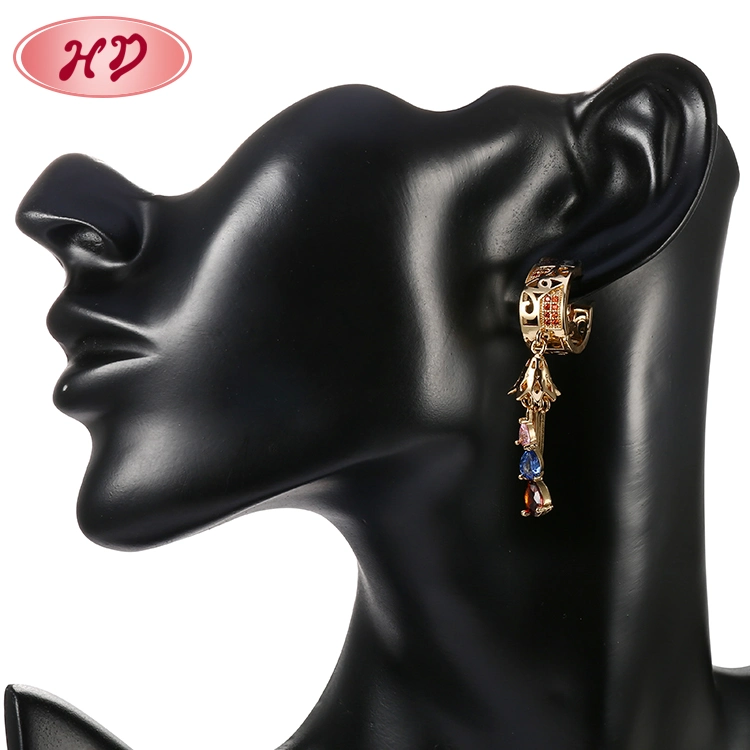 2020 Hot Wholesale/Supplier Wedding Fashion Jewelry 18K Gold Hook Earrings with Rhinestone for Women