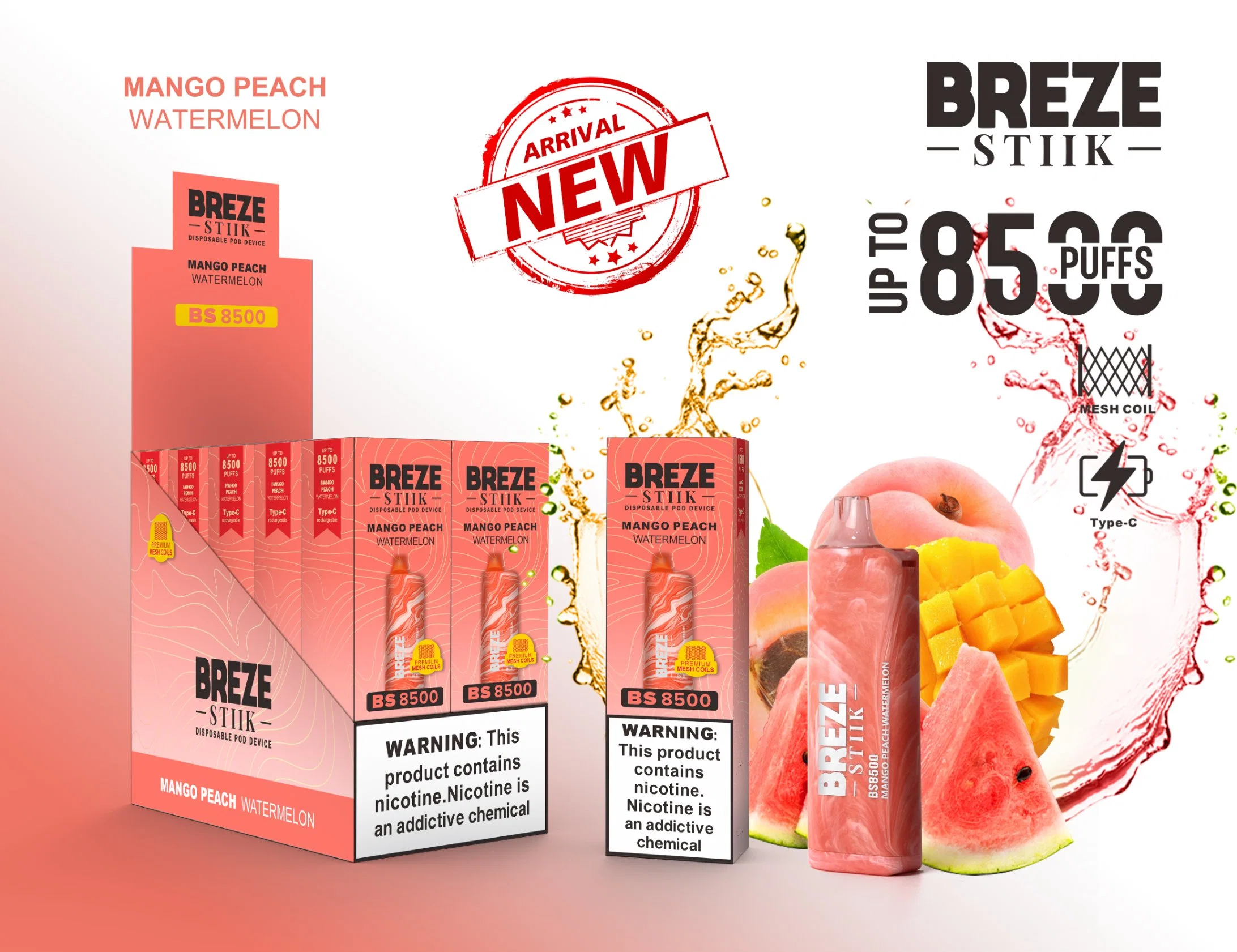 Breze Stiik BS8500 Disposable Vape Bulk Vapor CIGS