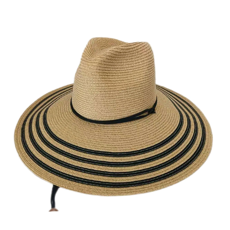 2023 Moda Wholesale/Supplier paja plana salvavidas Sombreros paja plegable a medida Sombrero de Panamá para mujeres