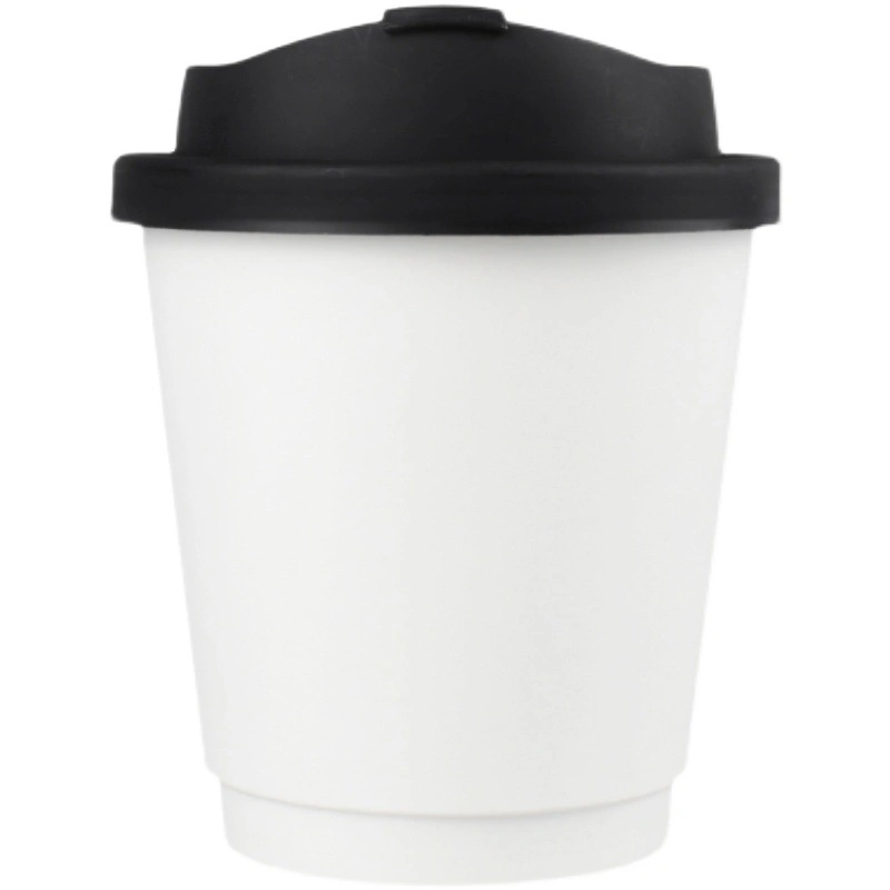 Customizable Logo Disposable Double-Layer White Paper Cup Thickened Coffee Cup (PL-114)