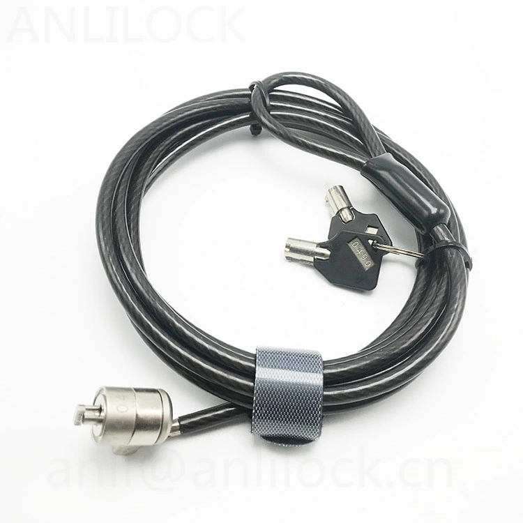 Hot Sale Laptop Lock safety Coated Steel Cable with Key