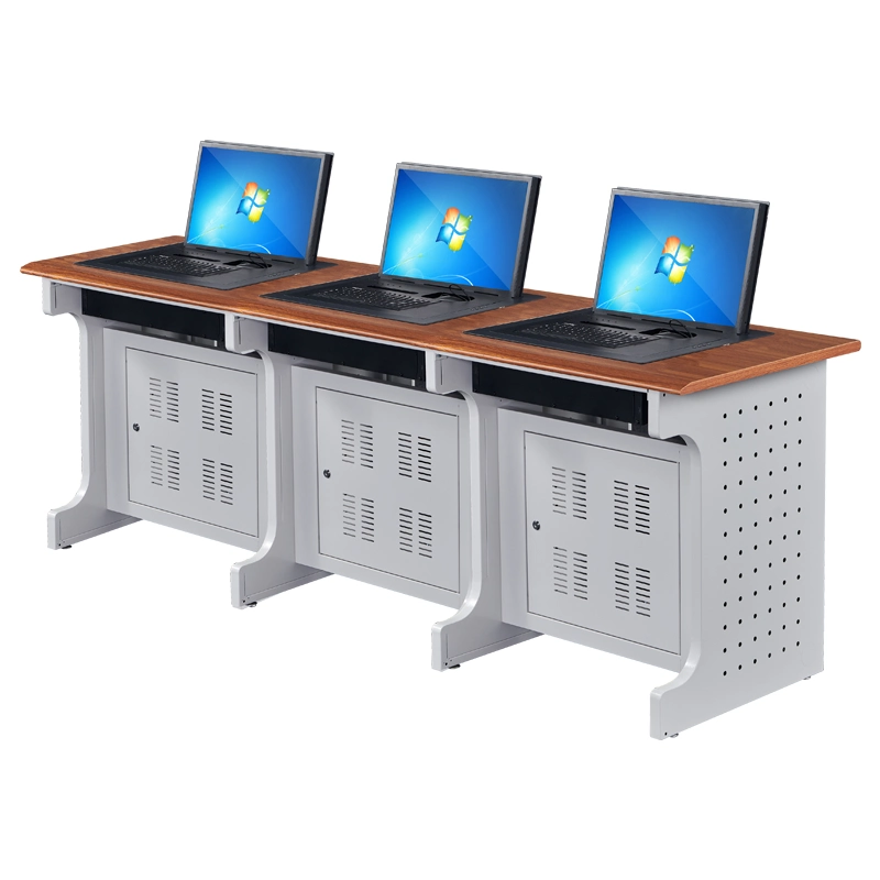Electric Flipping Computer Desk Retractable Desktop Office Conference Modern Computer Training Desk