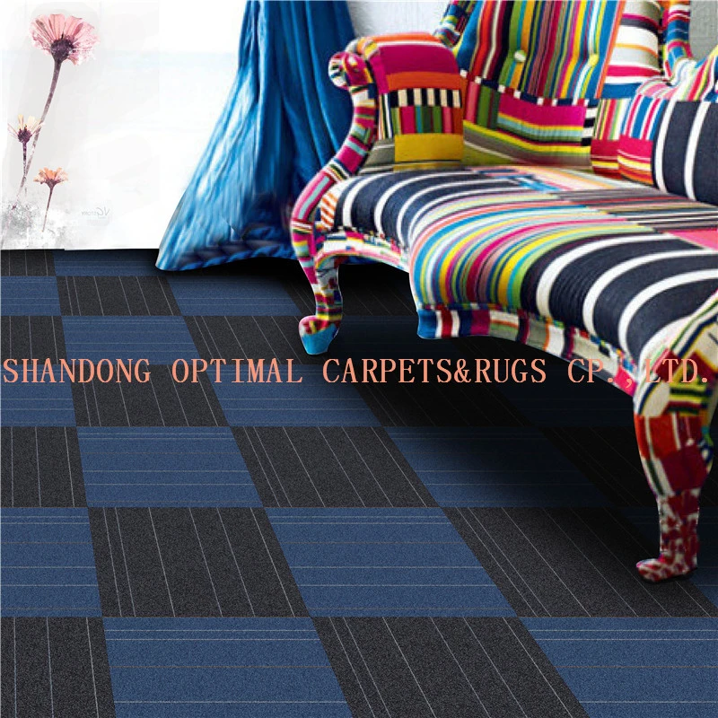 Carpet Pattern Residential Use PVC Flooring Hotel Carpet Tile with Bitumen Back