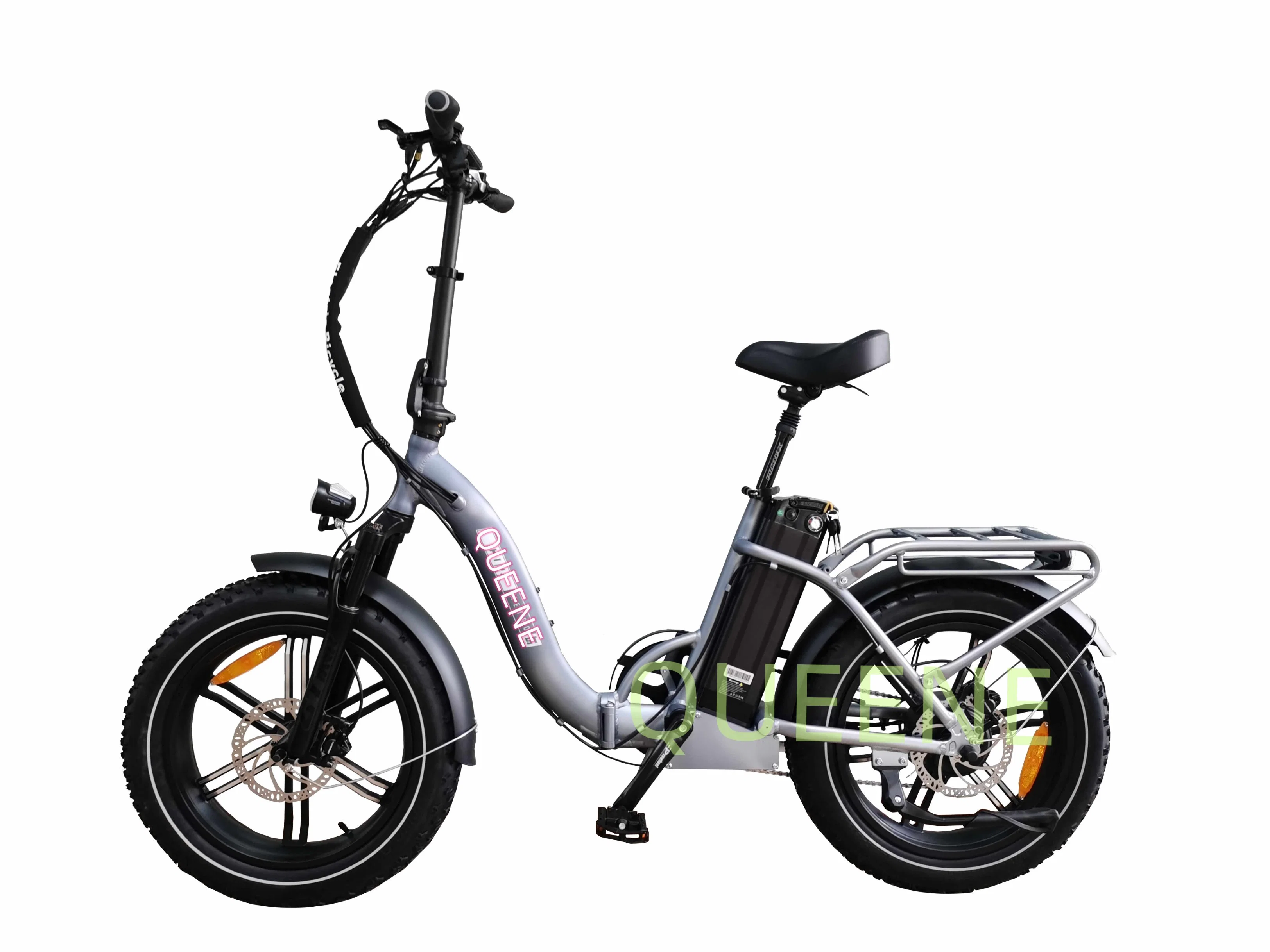 Moda Queene ciclomotor eléctrico suspensión total bicicleta eléctrica plegable Ebike para la venta