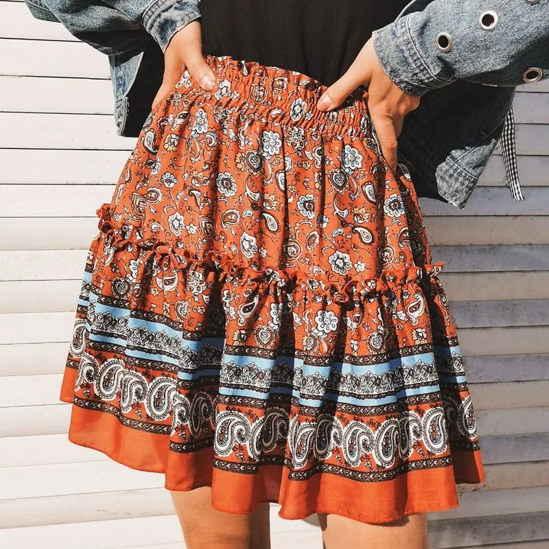 2023 Summer Popular Women's Printed Short Skirt
