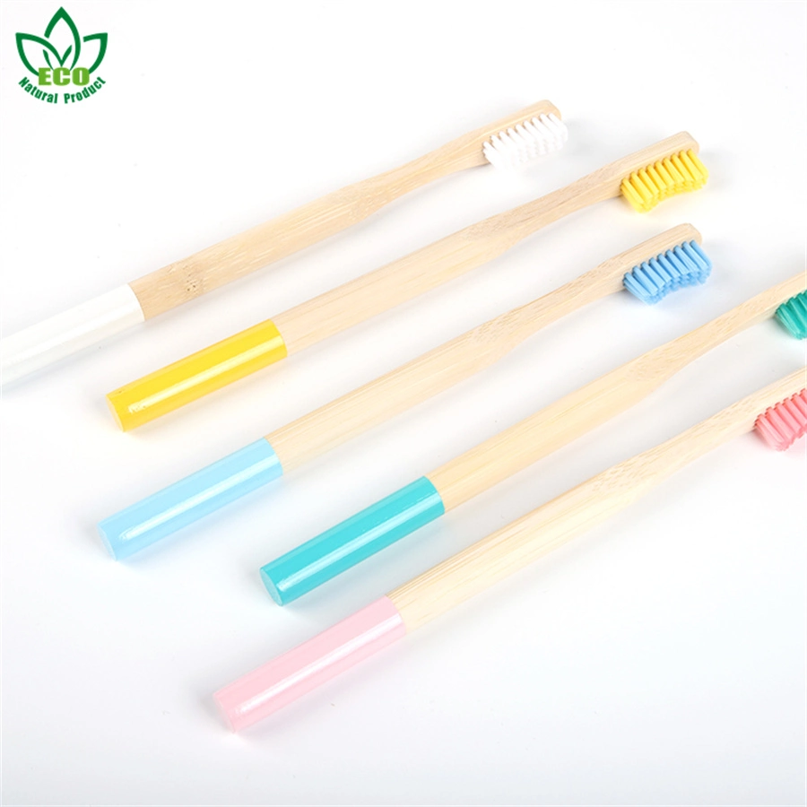 Wholesale Hotel Wooden Handle Toothbrush Eco Natural Charcoal Fiber Bamboo Round Toothbrush