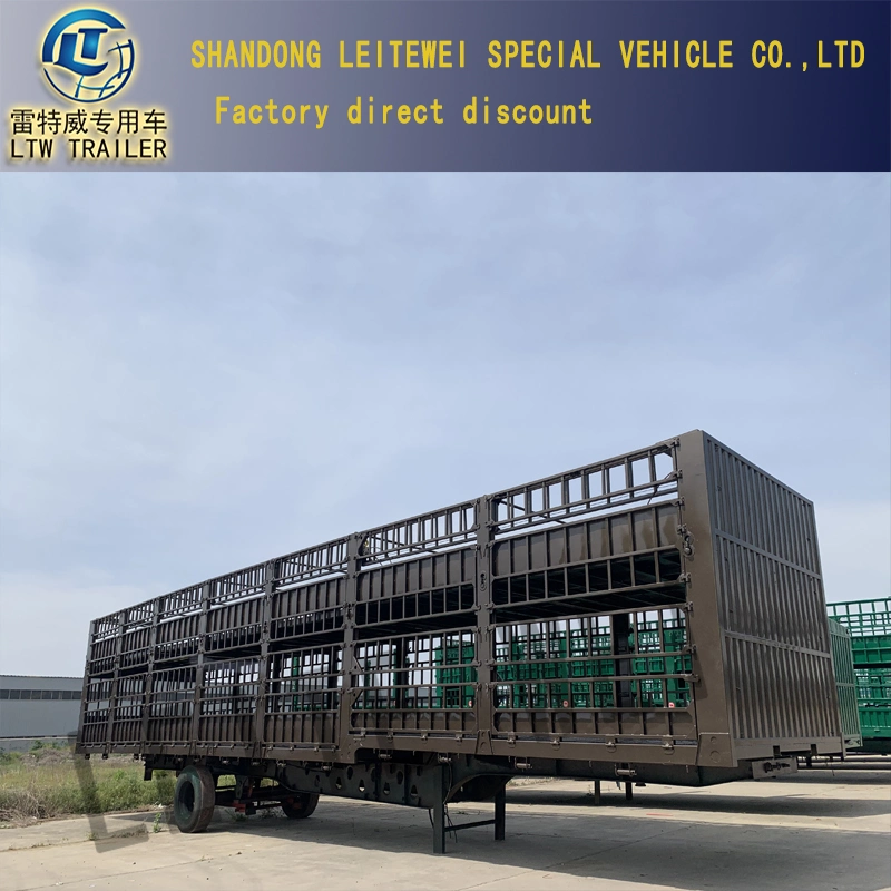 Goat Chicken Cow Animal Stock Transport Double or Single Deck Side Panel of Livestock Trailer for Sale