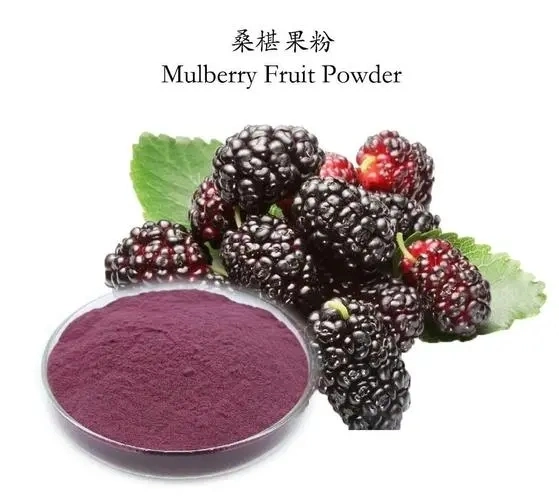 E. K Herb fabricant fiable d'approvisionnement de matières premières organiques solubles dans l'eau de qualité alimentaire Mulberry extrait d'anthocyanine 25 % Morus alba L. Mulberry Extrait de fruits