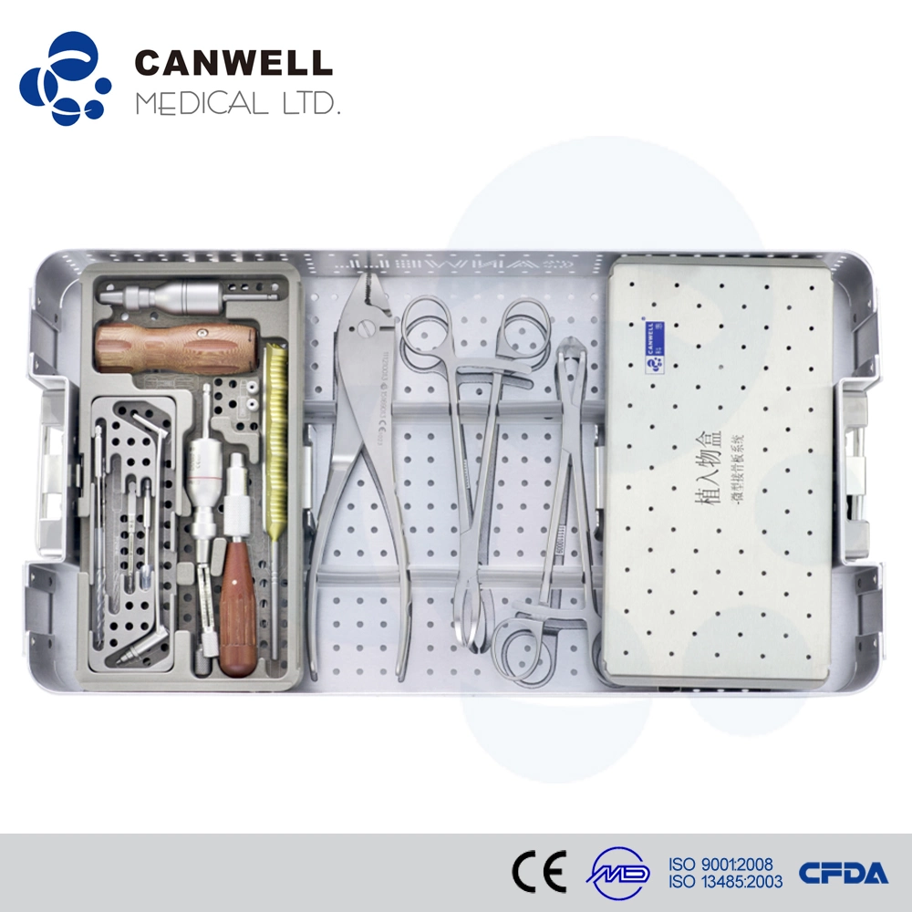 Canwell Medical Surgical Instrument Set for Mini Locking Plate Orthopedic Trauma Implants Drill Bit