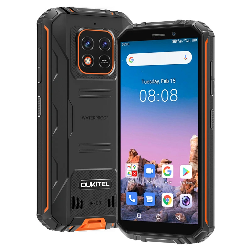 Oukitel Wp18 6 Inch Screen 12500mAh Big Battery 18W Quick Charging Android 11 IP68 Waterproof Smartphone