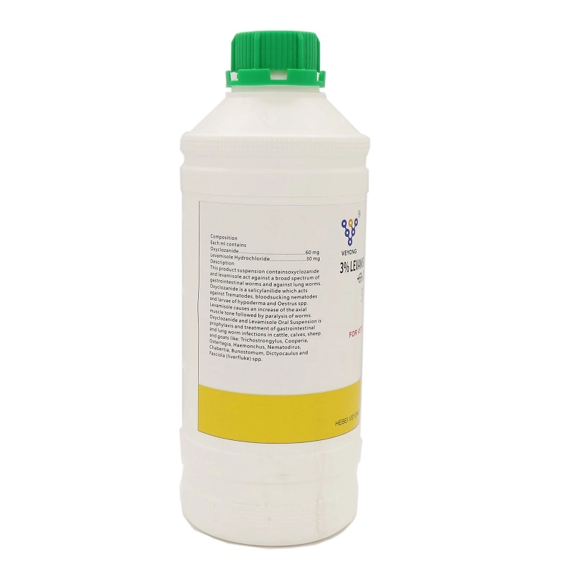 Original Factory Supply 3% Levamisole Hydrochloride +6% Oxyclozanide Solution