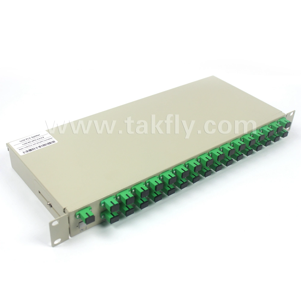 RoHS Compliant Gpon Epon Rack Mount Fiber Optic PLC Splitter