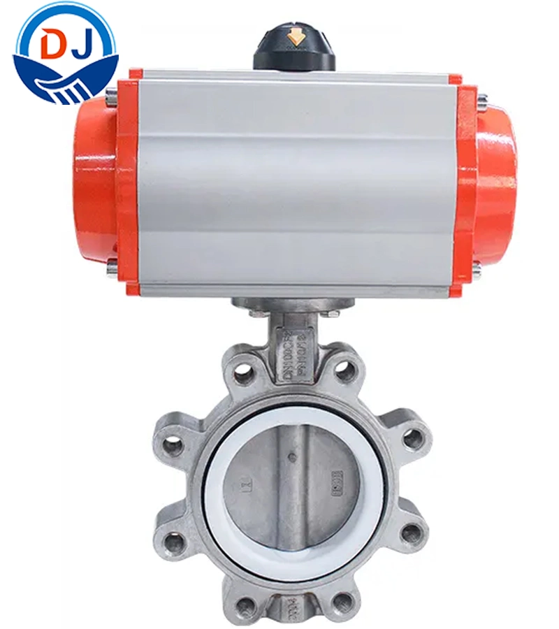 Stainless Steel Pneumatic Actuated Wafer Lug Support Butterfly Valve