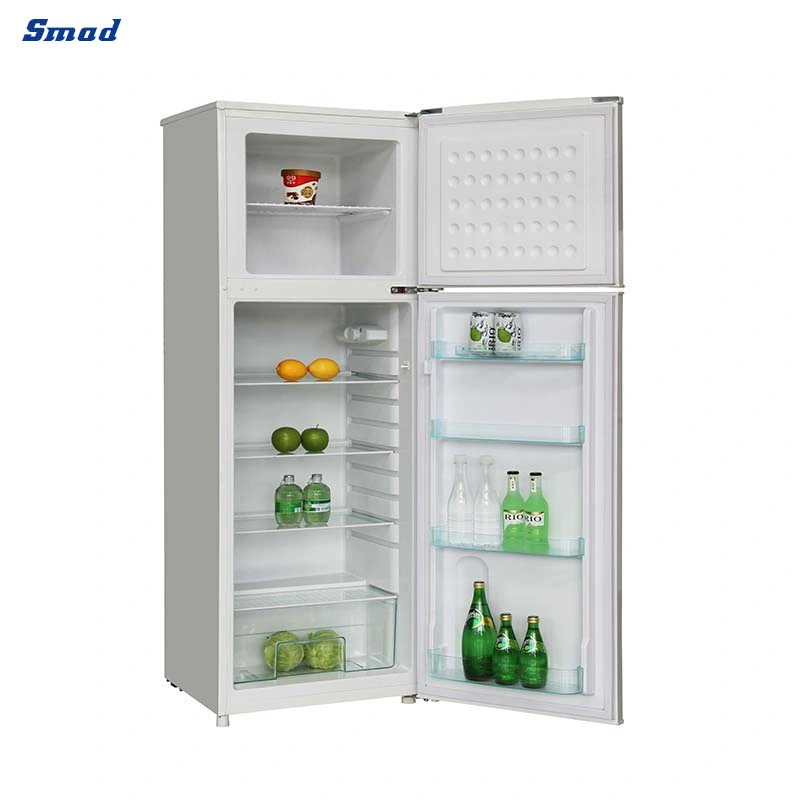 OEM Smad 80L electrónica blanco de pequeño tamaño, con doble puerta refrigerador