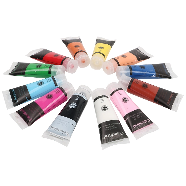 Non-Toxic 12colors 75ml Acrylic Paint Color for Kids and Students