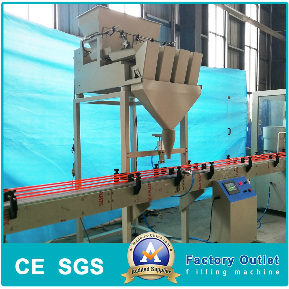 Automatic Caustic Alkali Caustic Flake Piece Bottle Filling Capping Line