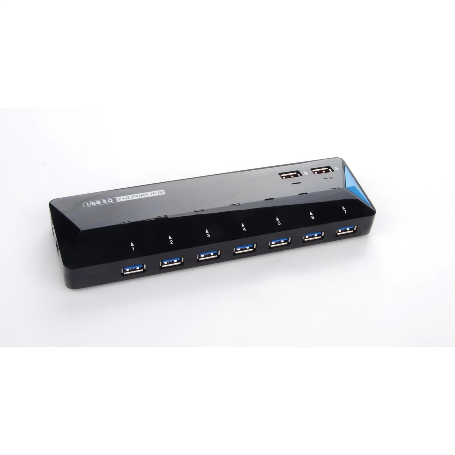 SuperSpeed 7 Port USB3,0 Hub mit 2 Schnellladeanschlüssen USB 3,0 Slim Hub