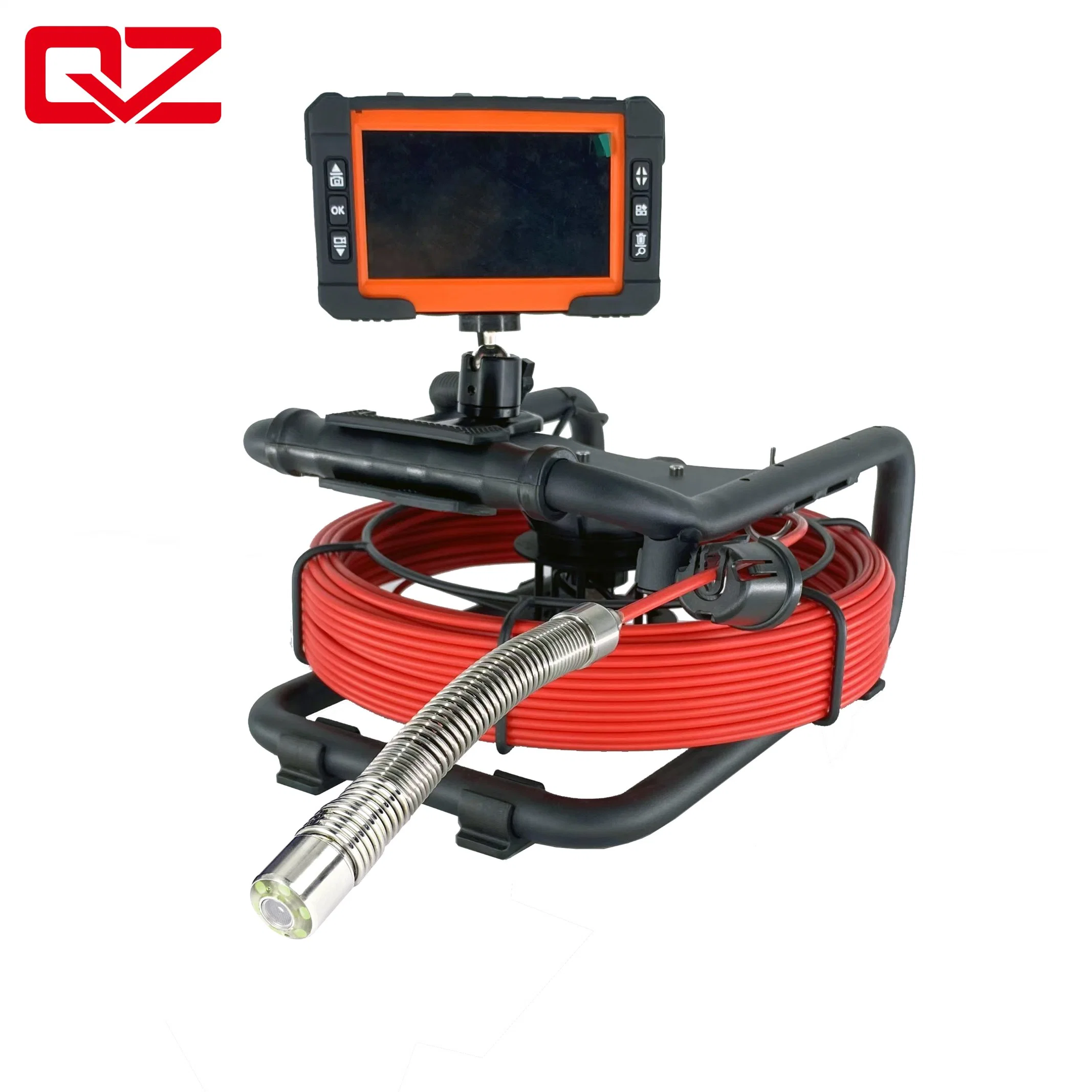 Econimic Waterproof IP66 20m Dia. 5.3mm 20m Fiberglass Cable Pipeline Home Inspection Camera with 5" Split Monitor