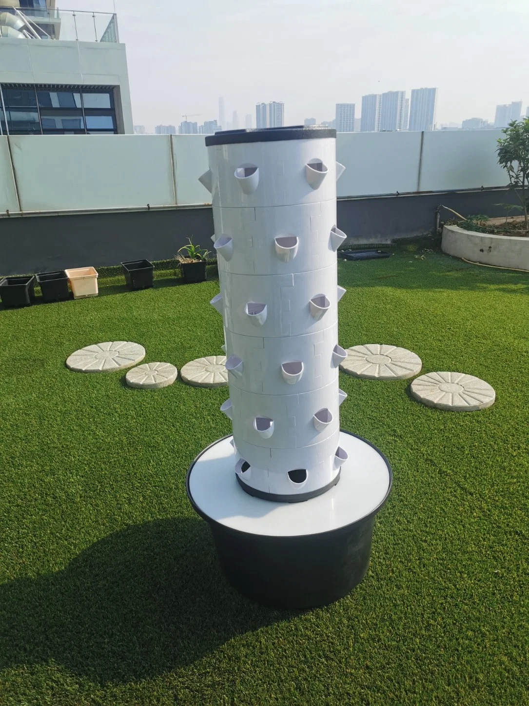 Smart de efecto invernadero de bajo coste de la torre vertical jardín hidropónico crecer los sistemas de venta