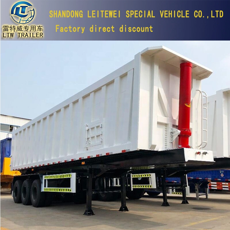 China 3 Achse Hydraulic Lift Side Dump Draw Bar Seite Landwirtschaft Kipper Traktor Anhänger Dump Trailer