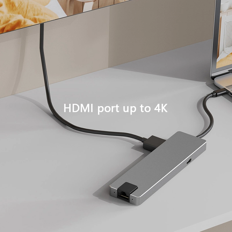 Newest 7 in 1 USB C to Ethernet Adapter Hub with HDMI, 100W Power Delivery and Dual Card Reader