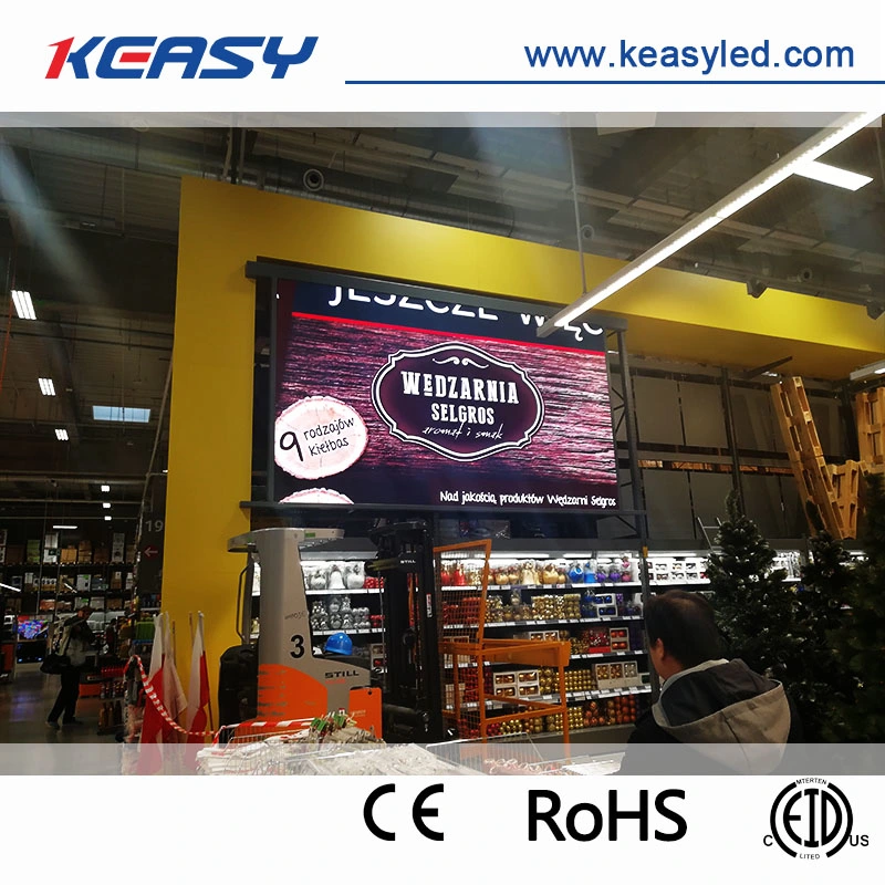 Indoor P2.84 Full Color LED Display with 250*250mm Front Service Module for Supermarket