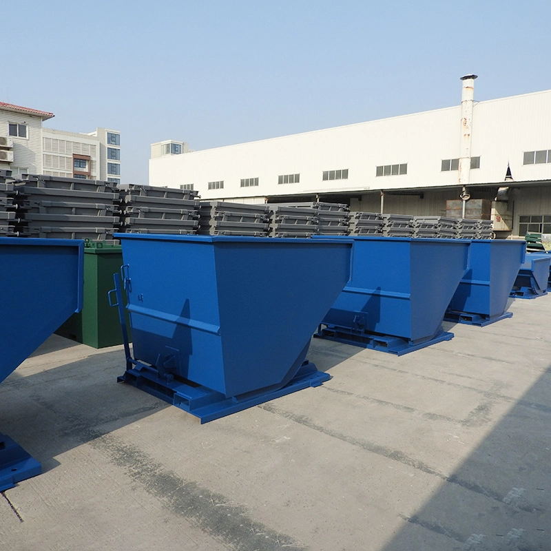 Customizable Forklift Tipping Bin Steel Self Dumping Hopper