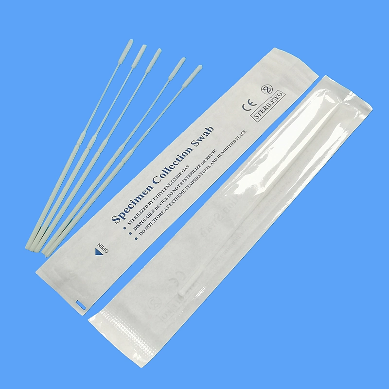 Disposable Swab Nasal CE Certificated Flocked Swab Sterilized Collection Swab