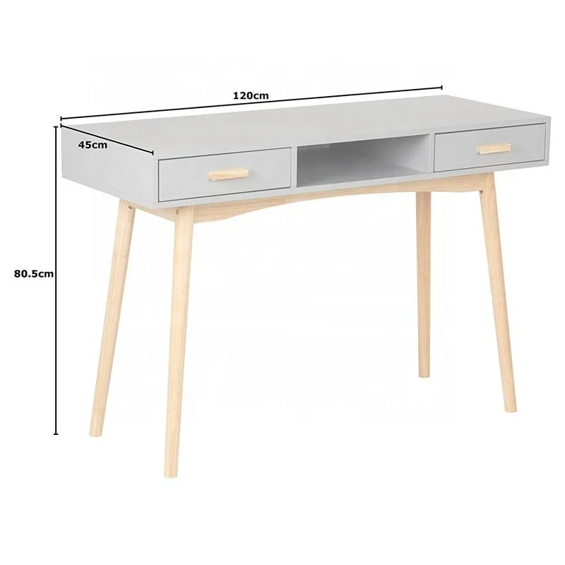 Home Office Grey Retro L Shaped Desk