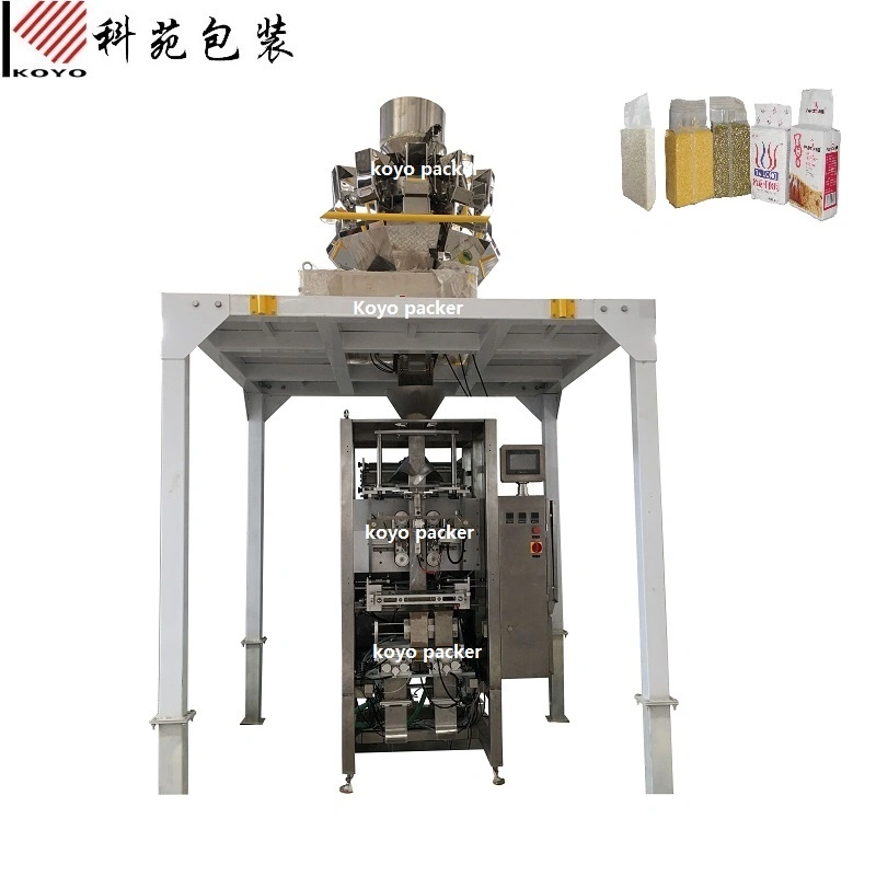 High quality/High cost performance  Automatic 500g 1kg Grains Rice Bag Vacuum Packing Machine Price Rice Brick Vacuum Packing Machine