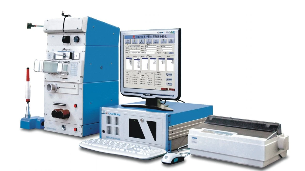 Jingwei Marca CT200 instrumento de laboratorio de tejido de hilo de probador de uniformidad Máquina