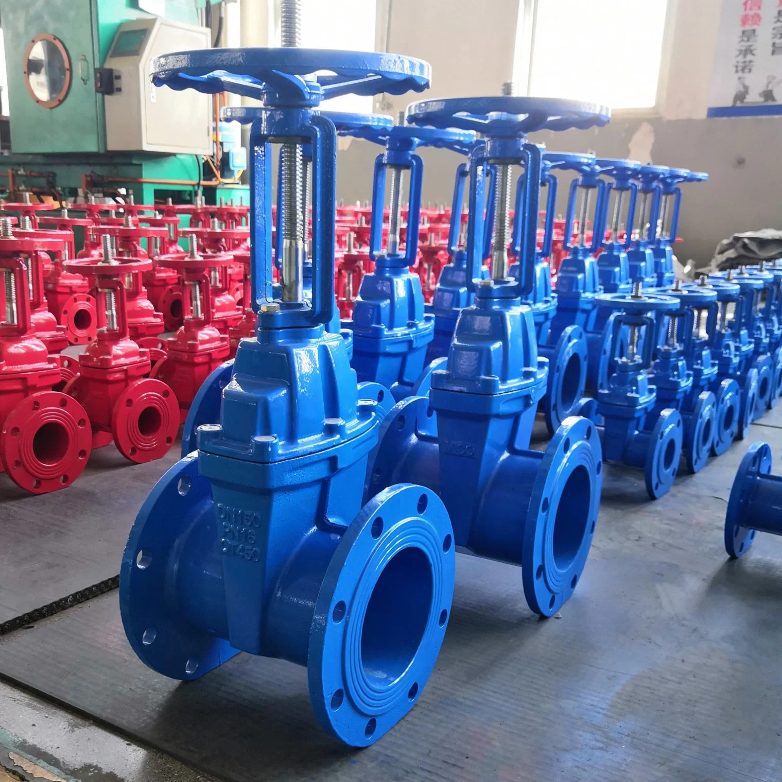 Ductile Iron Flanged Rising Stem Outside Screw Yoke Water Gate Valve Manual Operated Pn16 DN100