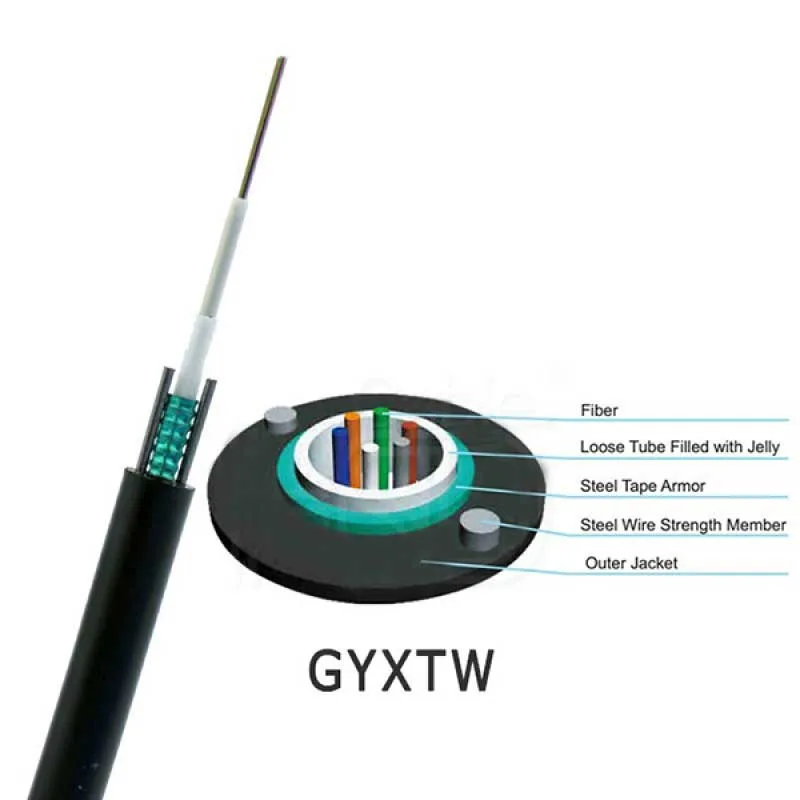 G652D Fiber Sm Central Loose Tube Optical Fiber Outdoor Cable GYXTW