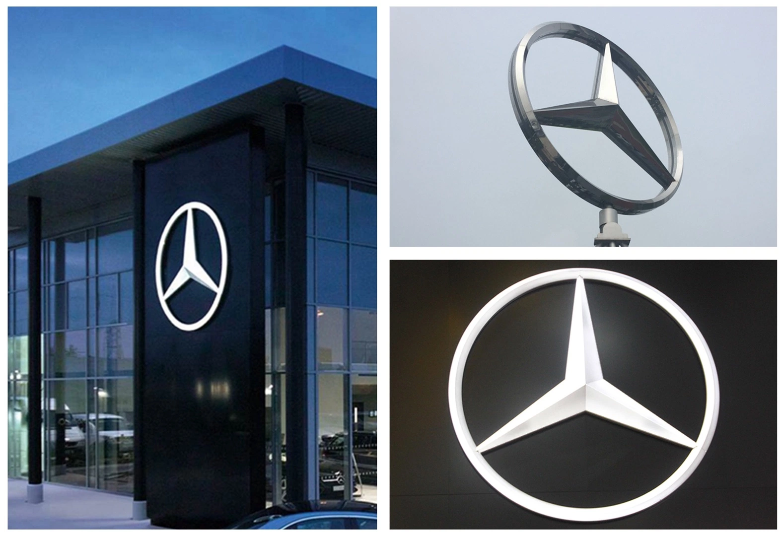 Luxury Outdoor Hot Sales Manufactured Aluminum Frame Auto Showroom Logos