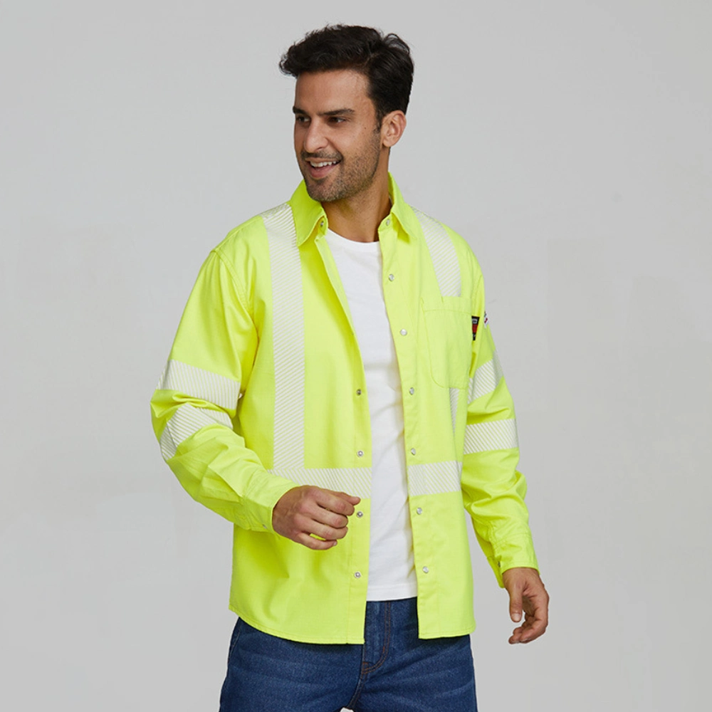 Protective Hi-Vis Workwear: Flame-Resistant Shirt for Safety