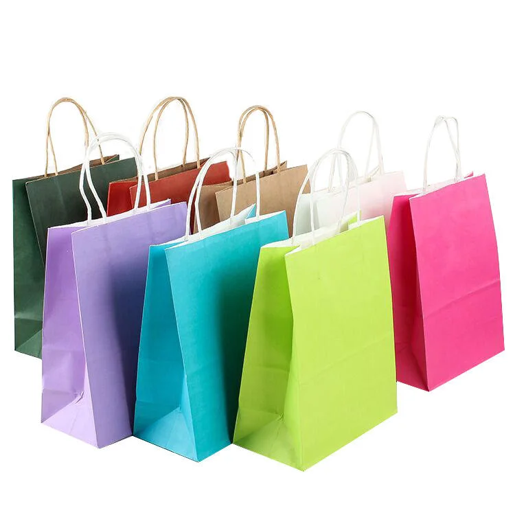 Custom Wholesale/Supplier Gift Clothing Takeaway Packaging Shopping Bag Kraft Paper Bag with Your Own Logo