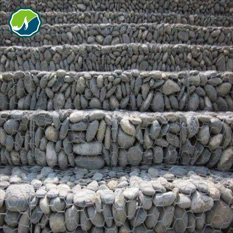 HDP fábrica de acero galvanizado recubierto de PVC Pet Cesta Gabion hexagonales de poliéster/Gabion Box de piedra