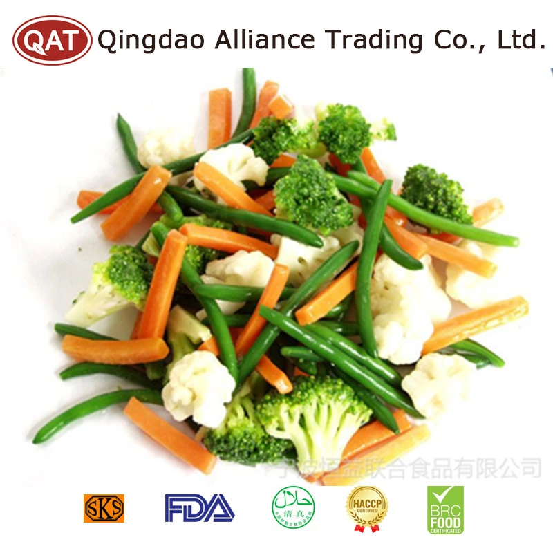 Wholesale/Supplier China 4 Ways Frozen Mixed Vegetables (carrot/sweet corn/green peas/green beans) with Brc FDA