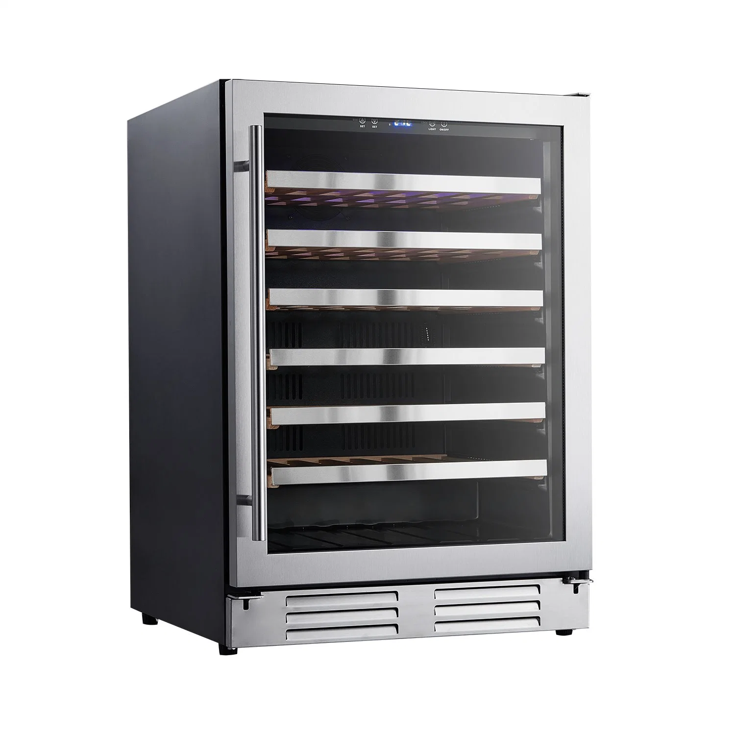 Luxurious Wine Cooler Compressor Cooling Wine Refrigerator 54 Bottles 135L Single Zones